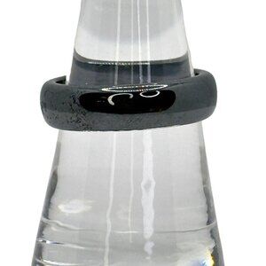 Black Hematite Ring Size 8 Unisex Magnetic Pain Relief Energy Jewelry NWOT